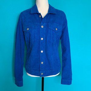 NWT Lucky Brand Bright Blue Corduroy Jacket